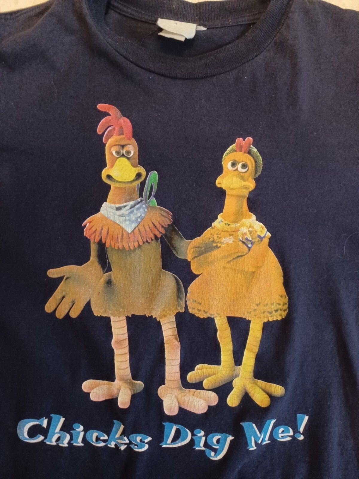 NEW Vintage 2000 Chicken Run Chicks Dig Me Movie Promo T