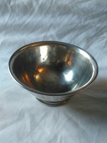 Vintage Gorham Sterling silver small Footed Bowl ESL monogrammed 5