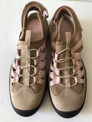 WOMEN'S JAMBU/JBU TAN/PINK BUBBLES ECO VEGAN WATER HOOK & LOOP SHOES SIZE 8 NWOT