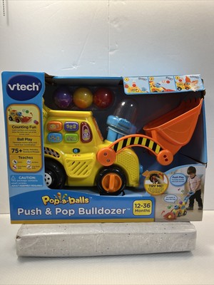 Pop-a-Balls Push & Pop Bulldozer,Yellow