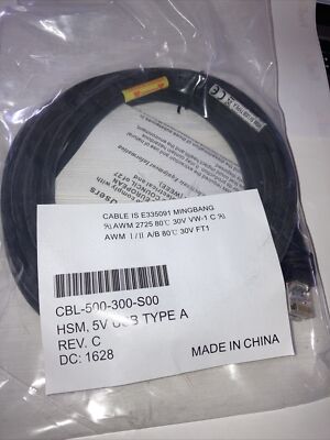 New Genuine Sealed CBL-500-300-S00 9.8ft Type A 5v Usb Cable Honeywell 