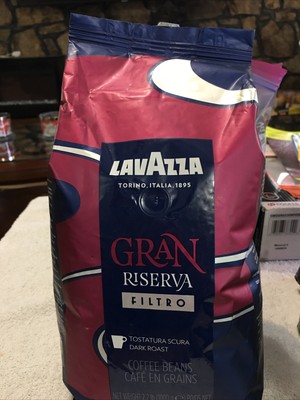 Lavazza Gran Riserva Filtro Dark Roasted Coffee Beans 2.2lb Best By 10/21 Sealed