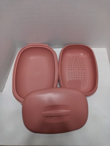 VINTAGE TUPPERWARE 1273-5 / Oval Microwave 6 cup Steamer