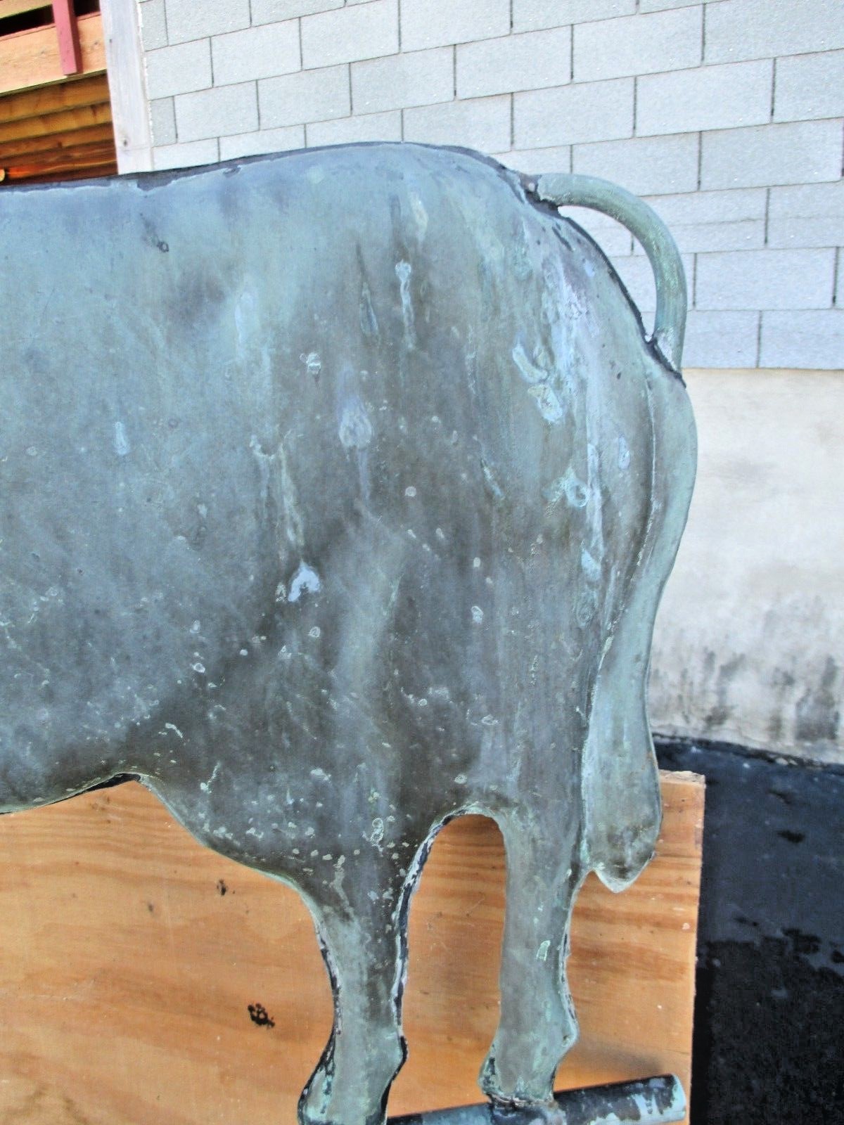 Vintage Copper Cow Full Bodied Weather vane Large