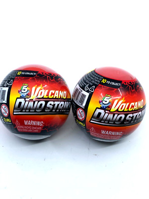 Zuru 5 Surprise VOLCANO DINO STRIKE HUNT 10 Dinos to Build & Battle Lot Of 2,new