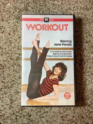 JANE FONDA Original WORKOUT Karl Video (VHS, 1982) Clamshell 80s JAZZERCISE