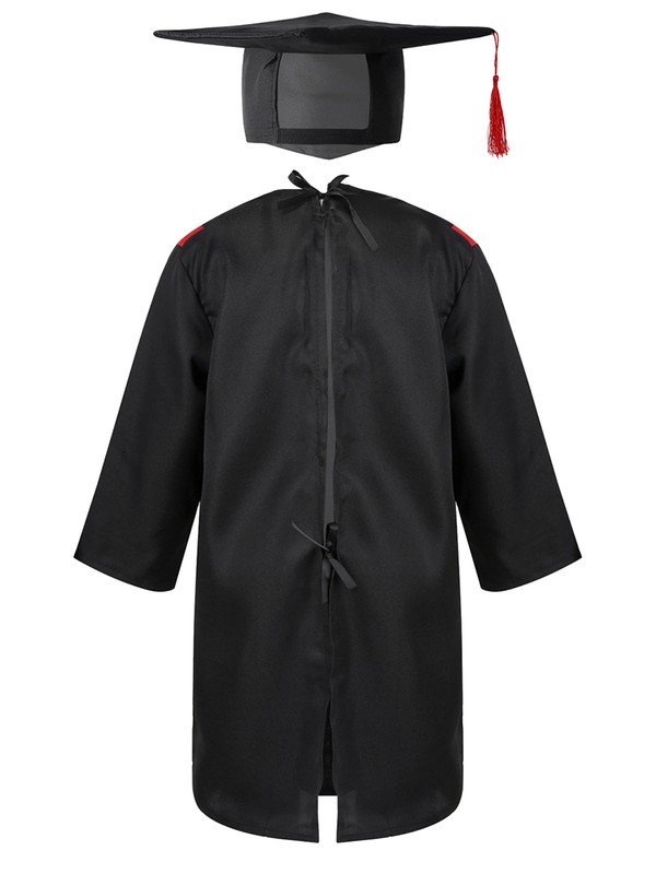 Kid Boys Girls Primary School Preschool Graduation Gown+Tassel Cap Fancy Costume Kid Boys Girls Primary School Preschool Graduation Gown+Tassel Cap Fancy Costume