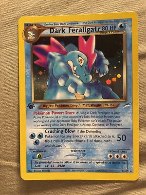 Pokemon 1st Edition Neo Destiny Dark Feraligatr 5/105 Nice Card M/NM