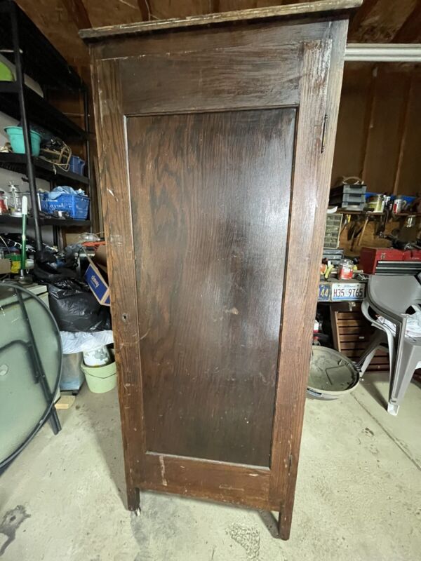 1920’s Single Door Wardrobe Armoire, Gately And Fitzgerald Johnstown,Pa