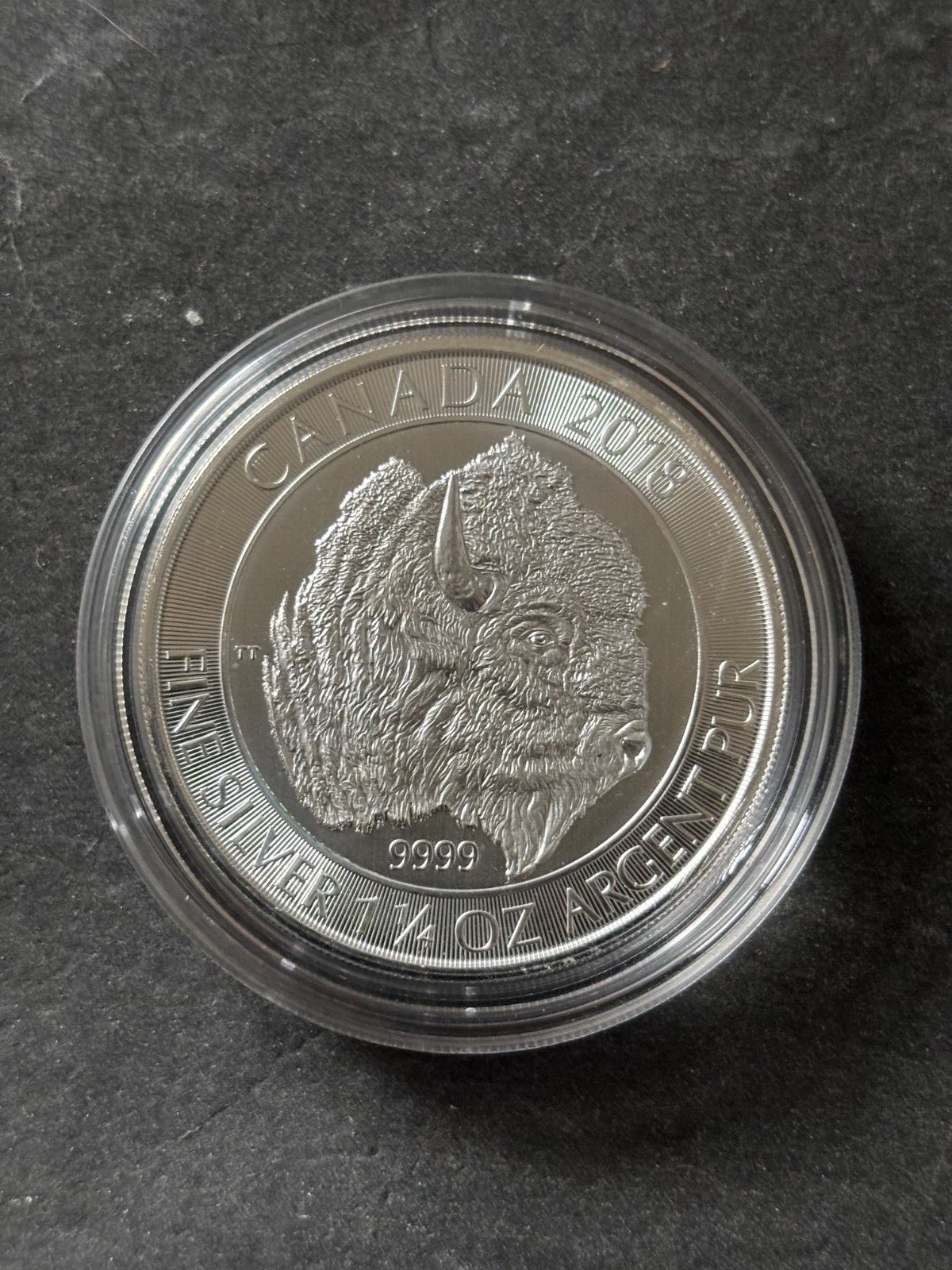 2018 Canada $8 1.25 1 1/4 oz Bison .9999 Fine Silver Bullion coin
