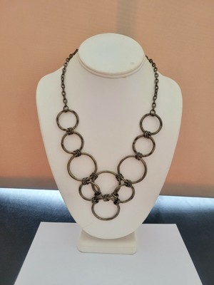 NWT Premier Designs Jewelry MADRID 16''-20'' Antiqued Mass Brass Plated Necklace