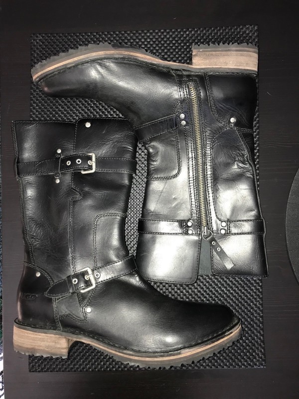 ugg biker boots black