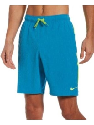 

Мужские купальники NIKE, темно-бирюзовые спортивные шорты в сетку с цветными блоками, Teal, NESSA452DS
