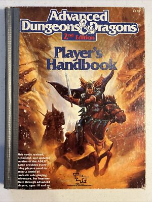 Advanced Dungeons and Dragons 2nd Edition Players Handbook 2101 TSR 1989 D&D