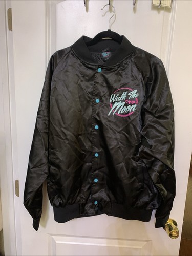 Walk the Moon Band Satin Bomber Jacket Black Rock Official Merch  L New