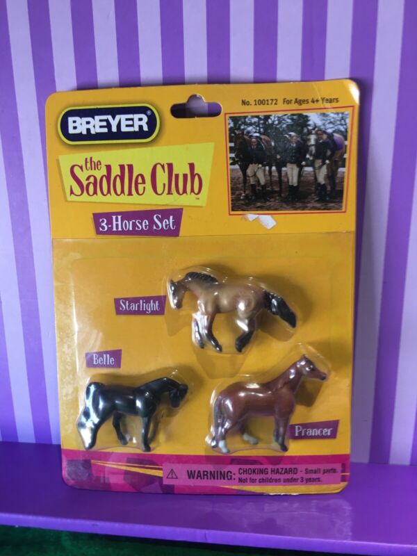 Breyer The Saddle Club 3-Horse Set Starlight, Belle, Prancer Mini Whinnies 2008