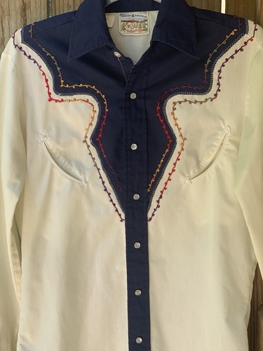 Kenny Lovie 半袖シャツ Abrick刺繍　60s Kenny Lovie 半袖シャツ Abrick刺繍 60s Kenny Lovie 半袖シャツ