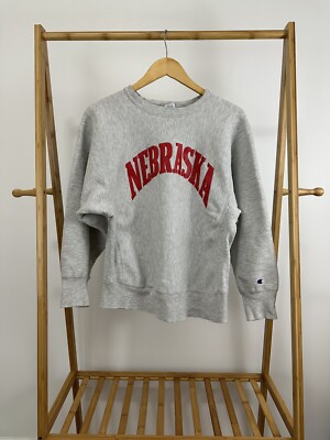 VTG Champion 80s  University Of Nebraska Reverse Weave Crewneck Sweatshirt Sz M