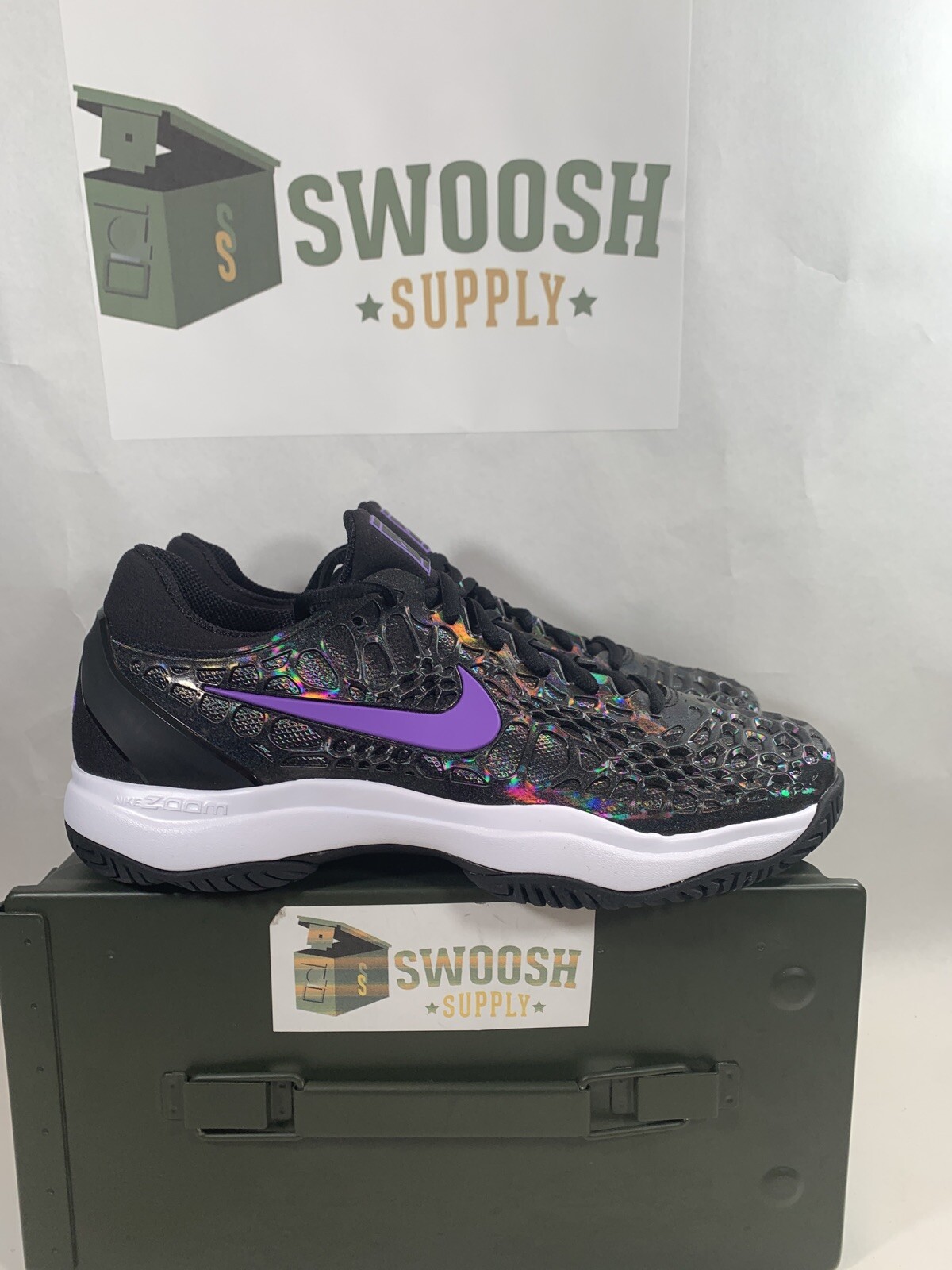 Nike Zoom Cage 3 HC SLK CK5248-001 Mens Size Rafa Nadal Black Purple  Tennis: купить с доставкой из США, цена 13 490 руб - (303644637474)