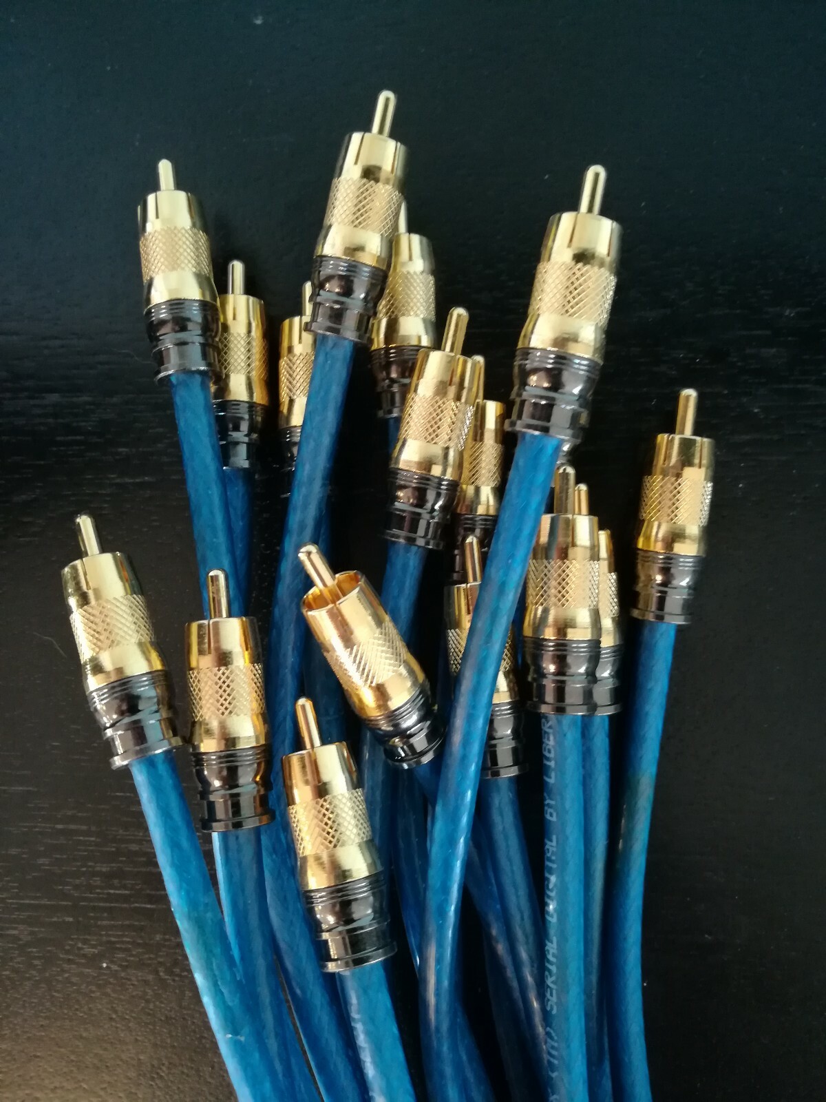 2 - 28 inch RCA Gold-Plated Male to Male BNC Cables Stereo Audio Theater System