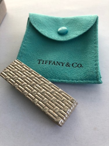 Tiffany & Co Sterling Silver Basket Weave Money Clip
