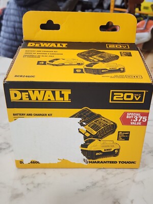 DEWALT DCB2460C 20V Max Starter Kit - 4AH & 6AH + Charger - NEW!! FREE SHIP !!
