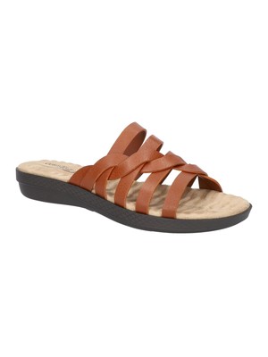 

WAVE EASY STREET Женские коричневые шлепанцы Sheri с круглым носком на танкетке Slip On Slide 7,5 W, Коричневый, SHERI