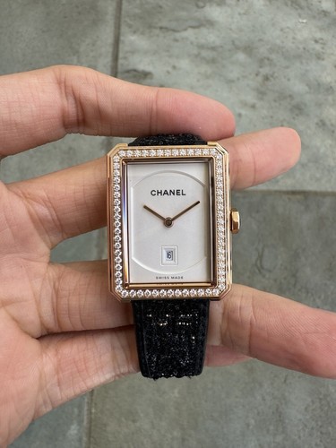 M*i様 CHANEL Montres Watches ゴールド ブラック Chanel Monsieur Limited Edition Black Dial Rose Gold Black