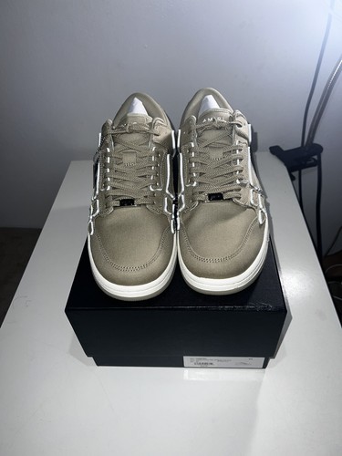 Pre-owned Amiri Chunky Canvas Skeleton Low Top Sneakers In Beige