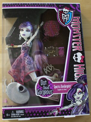 DAMAGED BOX/DOLL NEW Monster High Dot Dead Gorgeous Spectra Vondergeist 2011