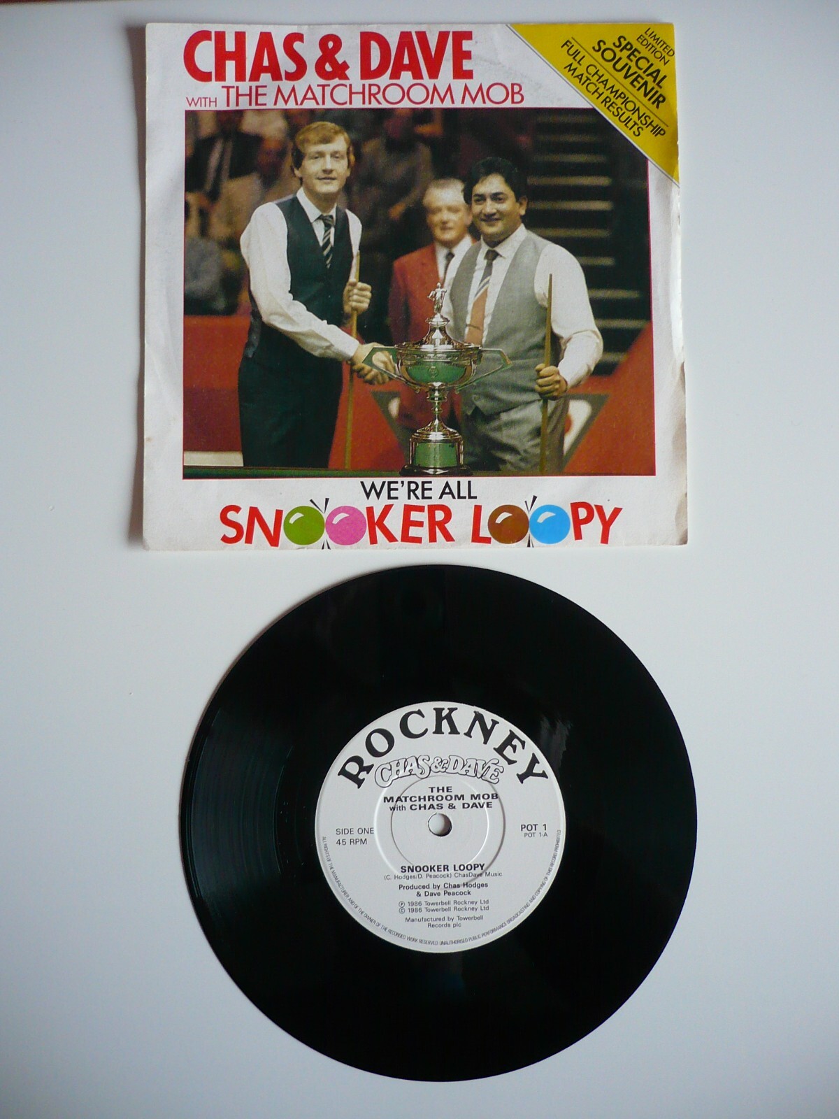 7インチ V/Vm Snooker Loopy Test Records Chas And Dave & The Matchroom Mob Snooker Loopy 7