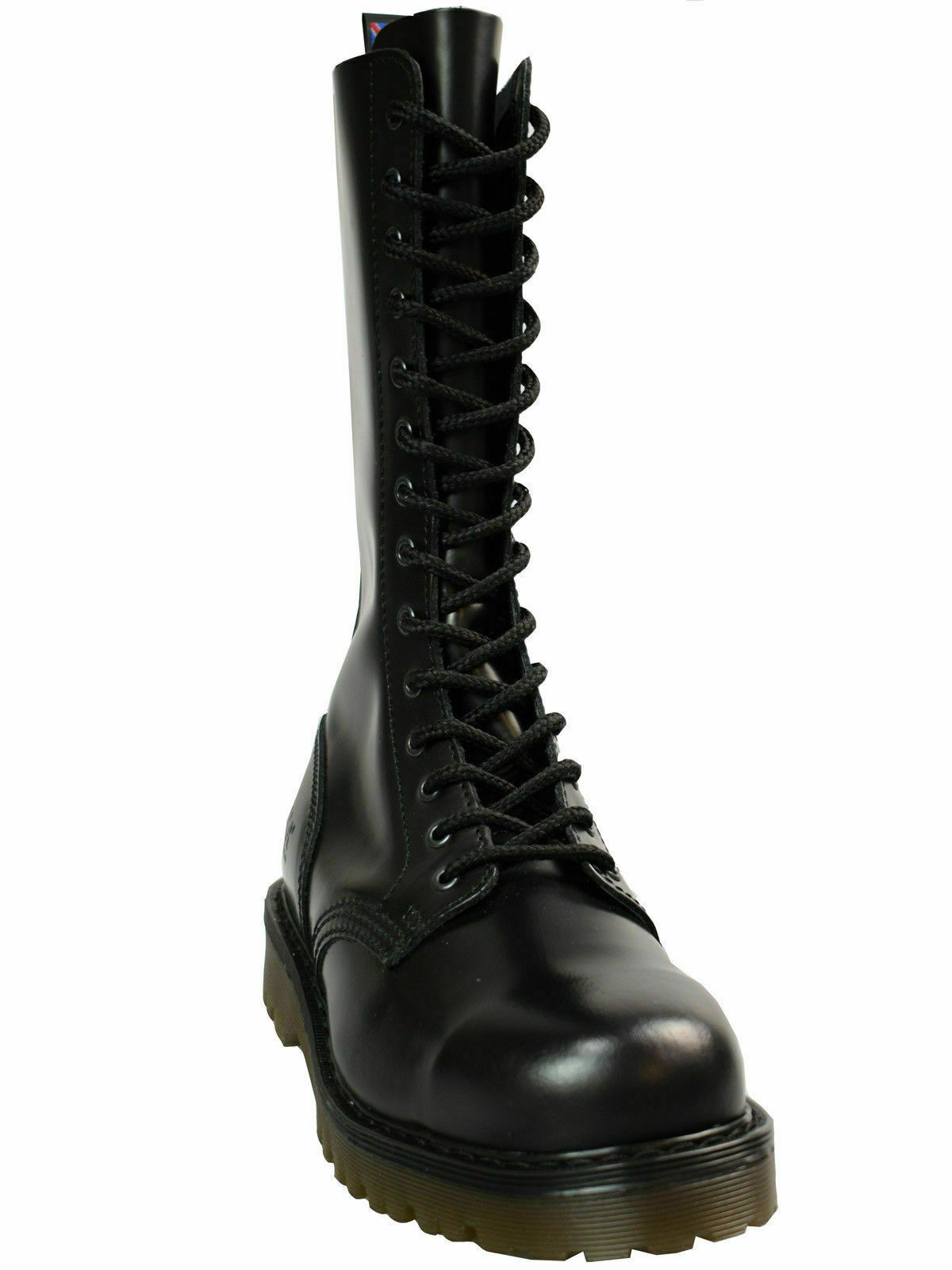 ALPHA LONDON ALPHA LONDON 14-LOCH BOOT 4432 MIT STAHLKAPPE BEIGE SOHLE / SCHWARZE NAHT 5045