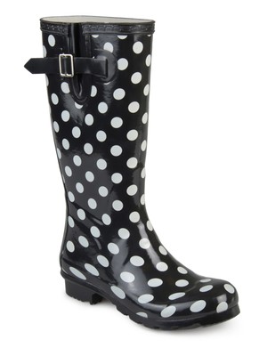 

JOURNEE COLLECTION Женские резиновые сапоги без шнуровки на круглом блочном каблуке Black Mist 8,5 M, Черный, MIST-BDT-085