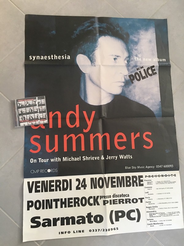 Andy Summers 100x67 Promo Poster Live Tour The Police Cd No Incl 1995 Rare Italy