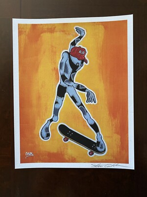 Steve Caballero Signed Print Powell Peralta Ray Barbee Ragdoll 11  X 14  Rare!!