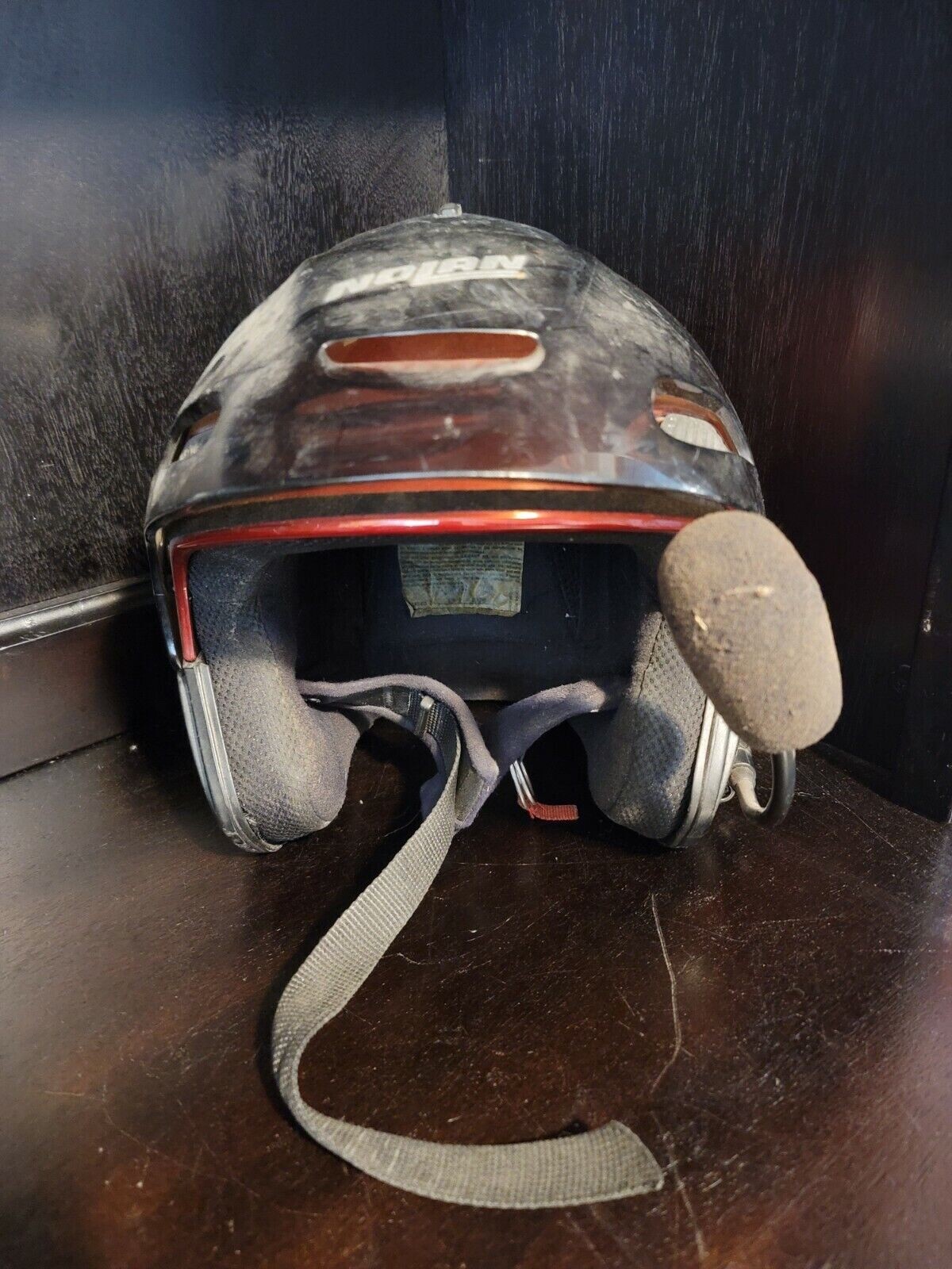 Vintage Pre-owned Nolan Motorcycle Helmet with Microphone Model N40