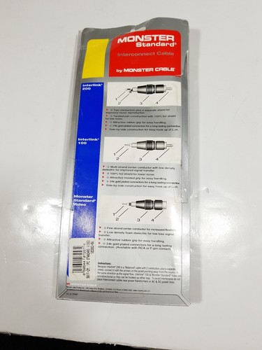 Monster Cable Low Density SV1F/2M F-Pin Video Interconnect Cable 6.5' 6.5ft 2m