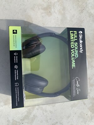 Skullcandy Cassette Junior Volume-Limiting Wired Headphones - Black