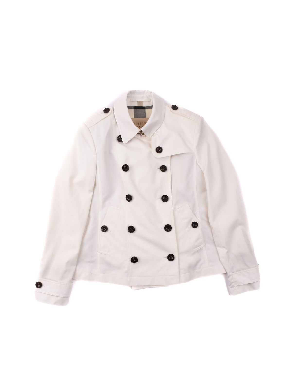 BURBERRY ホワイトジャケット サイズ46 タタグ付き BURBERRY BLACK LABEL Men's White Down Jacket with Rabbit fur