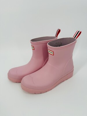 Hunter Original Play Boot Short Waterproof Rain Boots Azalea Pink Women's Size10