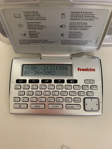 New Franklin Handheld 5 Language European Translator Used With Packaging