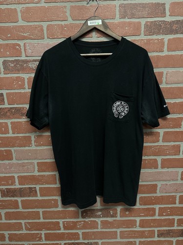 トップス chrome hearts horse logo black Tea shirt CHROME HEARTS HORSESHOE LOGO POCKET TEE MADE IN USA SIZE S