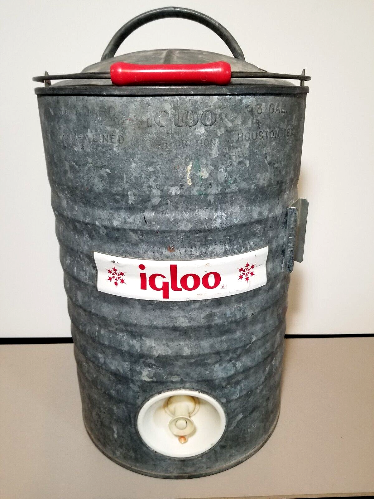 Vintage Igloo Galvanized 3 Gallon Water Cooler