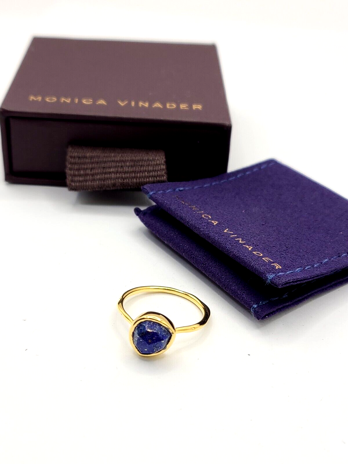 【MONICA VINADER】日本未入荷！Siren Stacking リング Monica Vinader Siren Stacking Ring 18k Gold Vermeil & Lapis