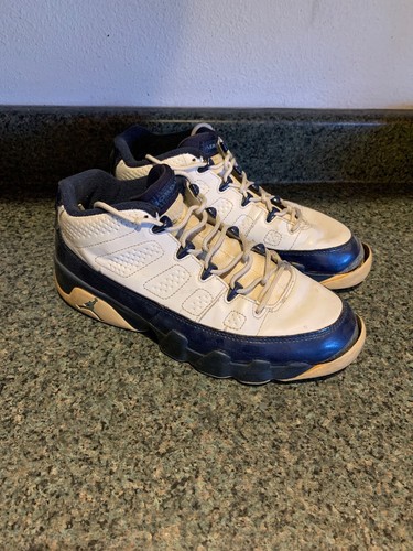 NIKE AIR JORDAN IX 9 RETRO LOW WHITE BLUE PEARL NAVY 9.5 2002 PARTS SHOES