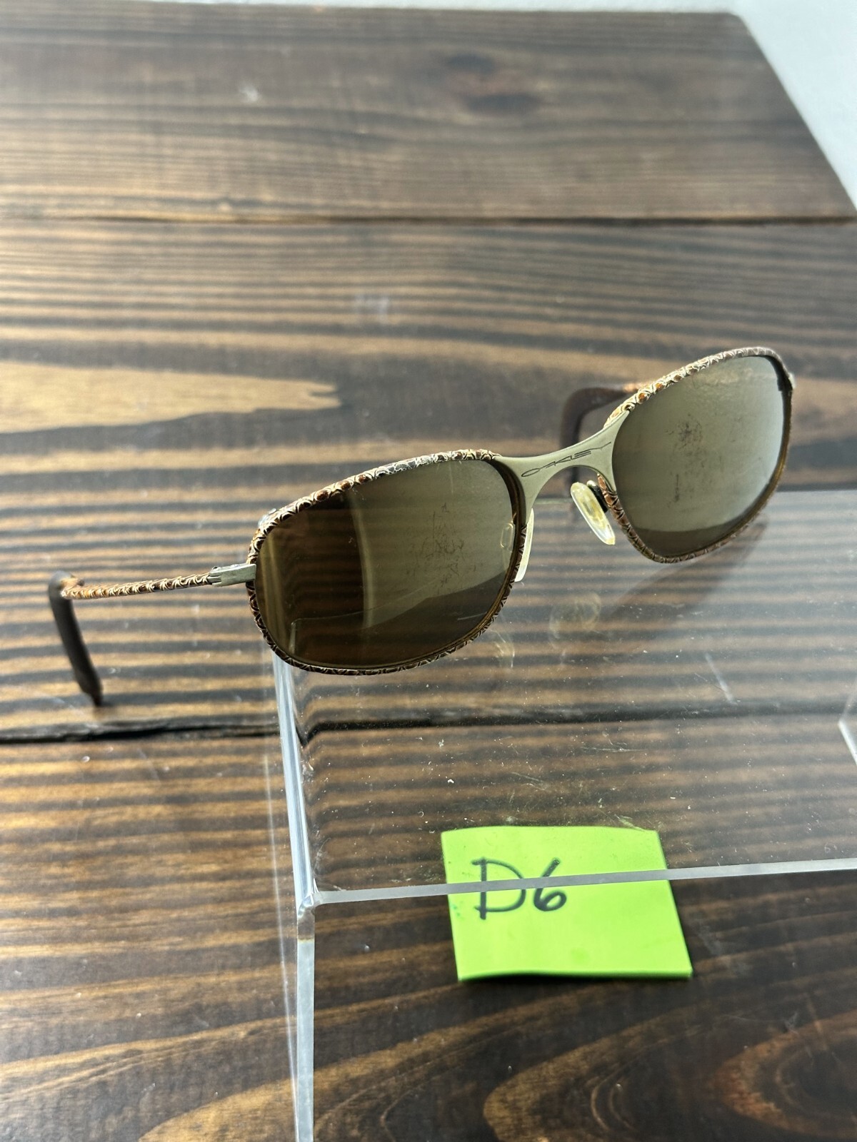 【archive】 90s oakley e-wire y2k Y2K OAKLEY E Wire 90s Color Gold (frame) x Brown (lens) With