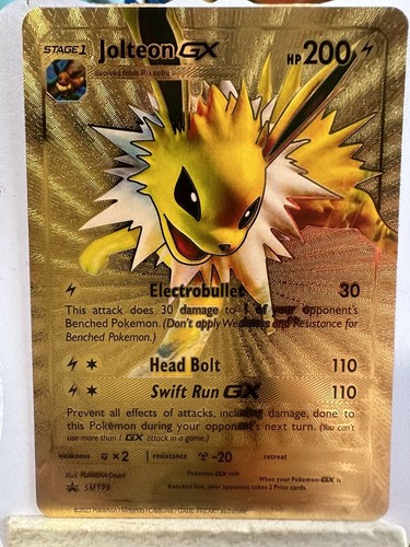 Jolteon Gx Pokemon Gold Foil Fan Art Hp200 NM | eBay
