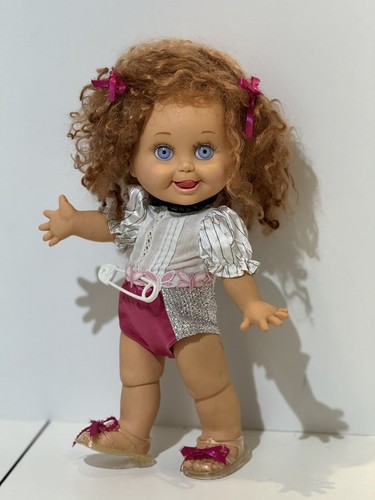 Vintage 1990 Galoob #8 Baby Face So Delightful DeeDee Doll Tongue Out New Wig