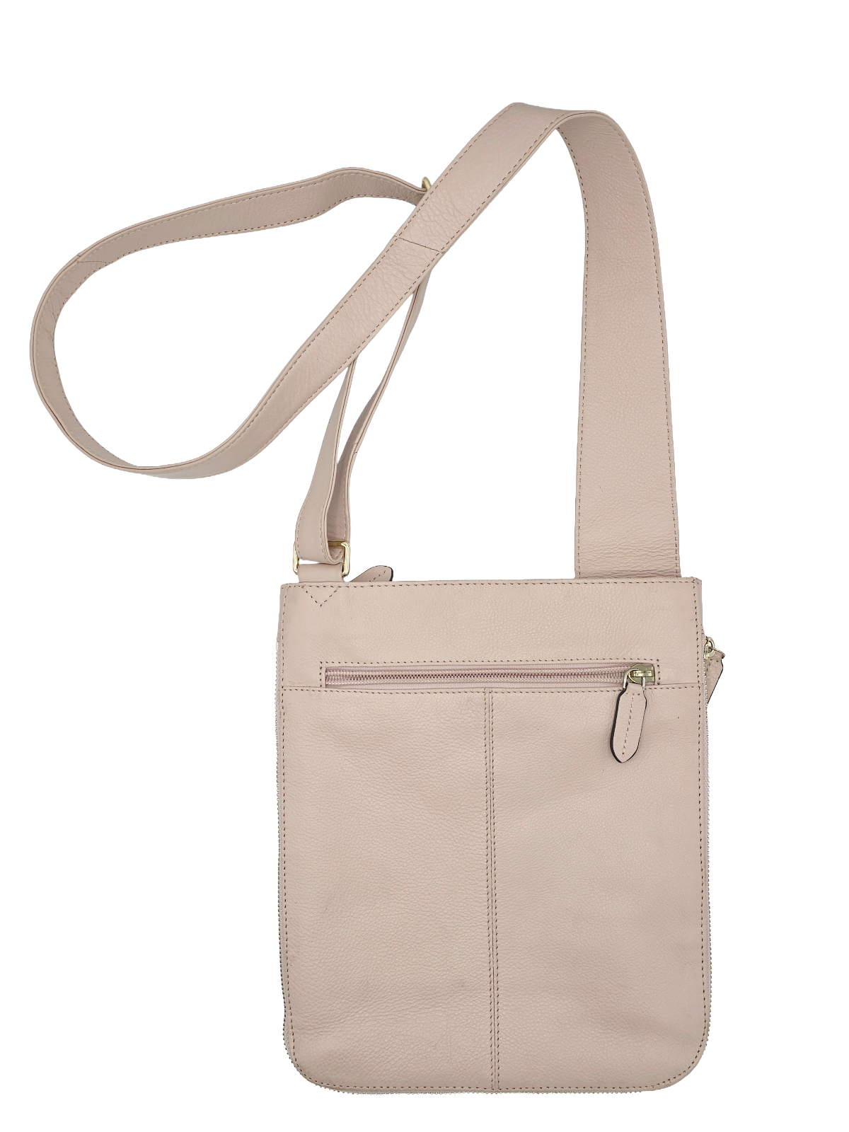 VINTAGE RADLEY LONDON BLUSH PINK LEATHER ZIP- AROUND CROSSBODY BAG