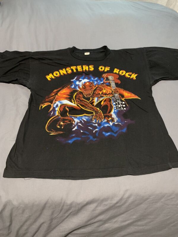 Vintage Single Stitch Monsters of Rock 1991 t shirt Metallica AC/DC  Tour